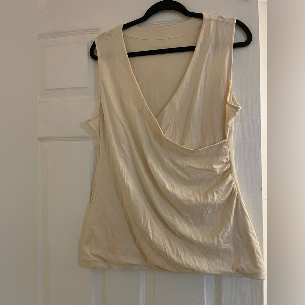 Soft Surroundings Elegant Cream Sleeveless Top Large - Picture 1 of 6